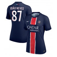 Paris Saint-Germain Joao Neves #87 Hemmatröja Kvinnor 2024-25 Korta ärmar